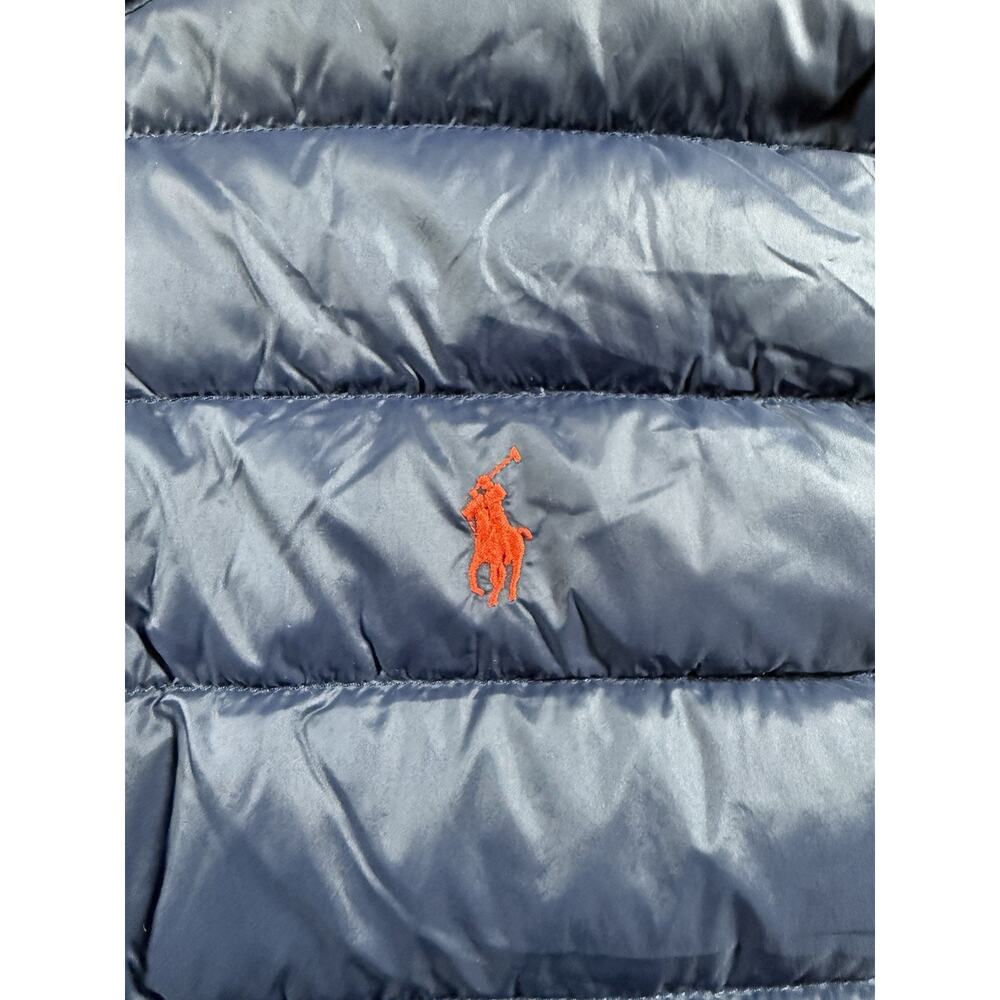 Polo Ralph Lauren Packable Duck Down Puffer Vest Mens 2XB Navy Red Pony Preppy - Picture 3 of 10